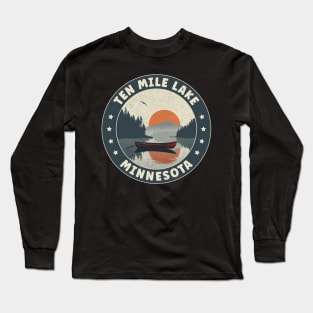 Ten Mile Lake Minnesota Sunset Long Sleeve T-Shirt